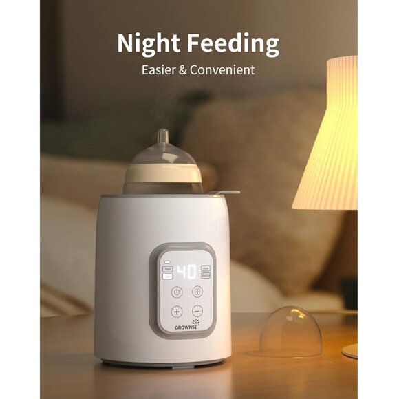 GROWNSY 8-in-1 Fast Baby Milk Warmer with Timer Grey White - Picture 8 of 13